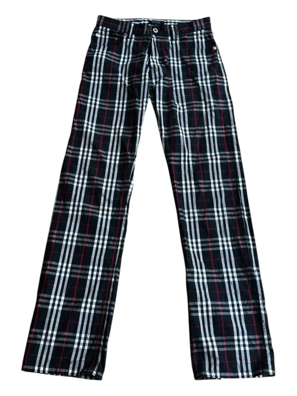 Burberry Men’s VTG Black Label Trousers Slacks Pants Nova Check Sz 28x32